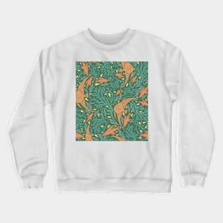 Orange and Yellow Fish Design Crewneck Sweatshirt